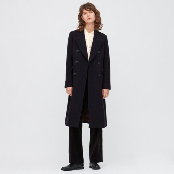 UNIQLO Navy Wool Coat - Picture 9 of 10